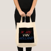 Tote Bag Ik Hou Van Holland superposer sur gtt noir (Devant (produit))