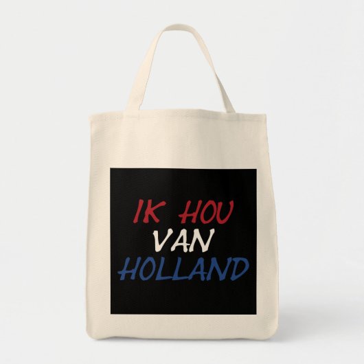 Tote Bag Ik Hou Van Holland superposer sur gtt noir (Devant)