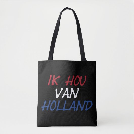 Tote Bag Ik Hou Van Holland superposition sur la station bk (Devant)