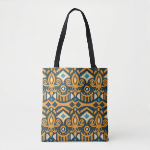 Tote Bag Ikat artisanal : tissu ethnique motif
