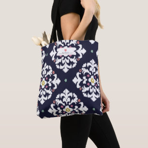 Tote Bag Ikat + Professeur rose d'Apple