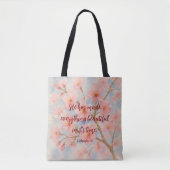 Tote Bag Il a tout fait belle fleur de cerisier (Devant)