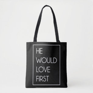Tote Bag Il Aimerait D'Abord Mignonne Anniversaire Chrétien