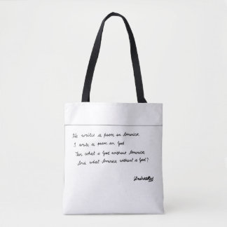 Tote Bag Il écrit un poème sur l'Amérique