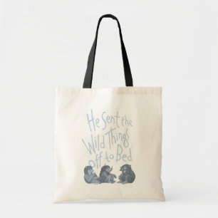 Tote Bag Il envoya les bêtes sauvages au lit - Bleu