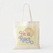 Tote Bag Il est ressuscité Christian Easter Retro (Devant)