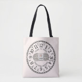 Tote Bag Il est temps de Knit Yarn Horloge Face (Devant)