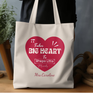 Tote Bag Il faut un grand coeur pour former un enseignant d
