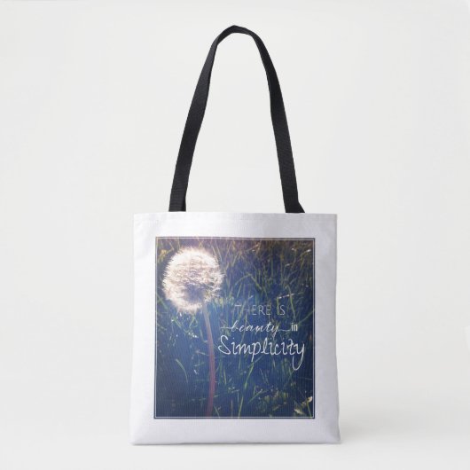 Tote Bag Il y a beauté dans la simplicité (Devant)