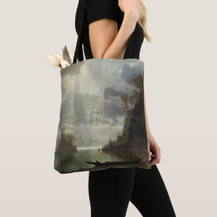 Tote Bag Île dans le lac (huile sur la toile)