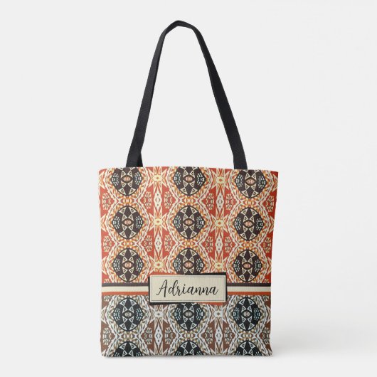Tote Bag Île Tribale Tons Terre  (Dos)