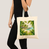 Tote Bag Île tropicale de Caye Caulker (Devant (produit))