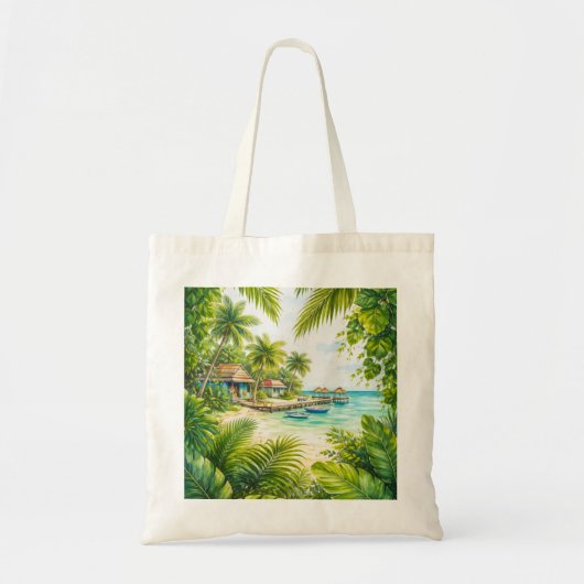 Tote Bag Île tropicale de Caye Caulker (Devant)