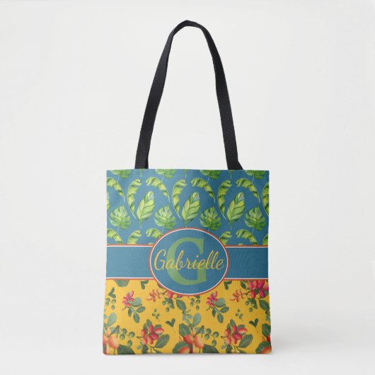 Tote Bag Île tropicale personnalisée (Devant)