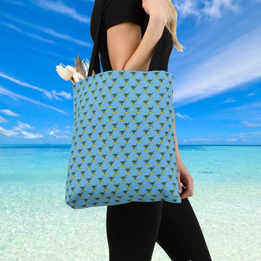 Tote Bag Îles au design de palmiers. Dames