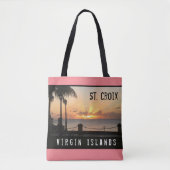 Tote Bag Îles Vierges américaines Coucher de soleil USVI St (Devant)