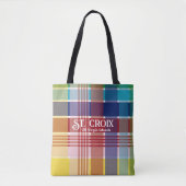 Tote Bag Îles Vierges américaines Sainte-Croix USVI Madras (Devant)