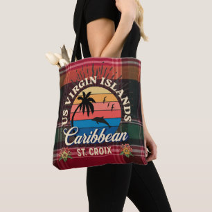 Tote Bag Iles Vierges américaines Sainte-Croix USVI Madras
