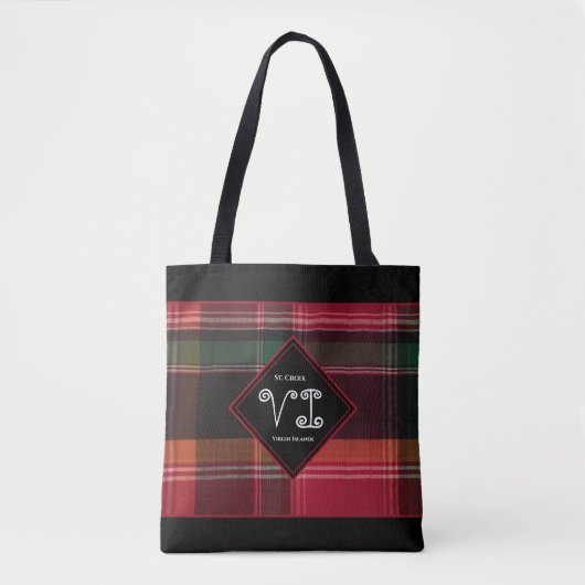 Tote Bag Iles Vierges américaines Sainte Croix VI Madras Pe (Devant)