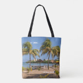 Tote Bag Îles Vierges américaines St. Croix Beach Palms Tro (Dos)