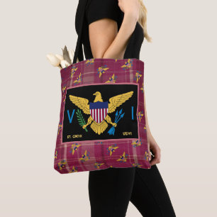 Tote Bag Iles Vierges américaines St. Croix USVI Madras Cus