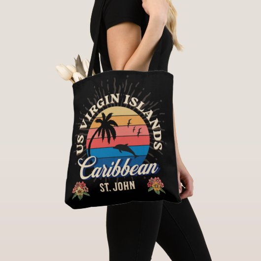 Tote Bag Îles Vierges américaines St. John USVI Tropical (De près)