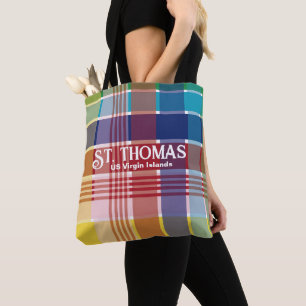 Tote Bag Îles Vierges américaines St. Thomas USVI Madras
