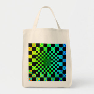 Tote Bag Illusion À damiers par Kenneth Yoncich