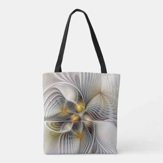 Tote Bag Illusion Optique Abstrait 3D Fractal Avec Profonde (Dos)