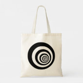 Tote Bag Illusion Optique Hypnotique Cercles Concentrés (Dos)