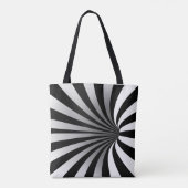 Tote Bag Illusion Optique Hypnotique Spirale Psychédélique (Dos)
