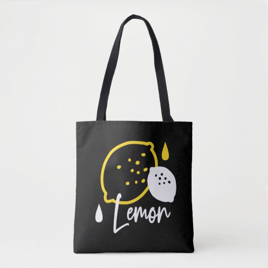 Tote Bag Illustration Abstraite au citron - Art des agrumes (Devant)