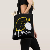 Tote Bag Illustration Abstraite au citron - Art des agrumes (De près)