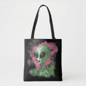 Tote Bag Illustration Alien classique (Devant)