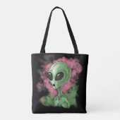 Tote Bag Illustration Alien classique (Dos)