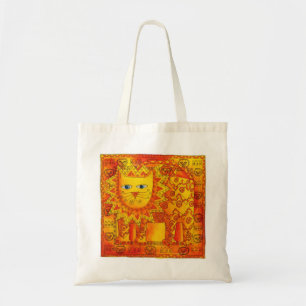 Tote Bag Illustration aquarelle de lion à motifs