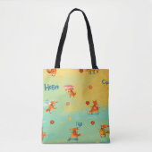 Tote Bag Illustration artisanale de l'aquarelle Funny Fox (Devant)