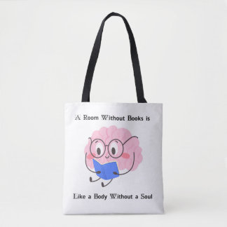 Tote Bag Illustration artistique de citation avec un ver à 