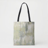 Tote Bag Illustration artistique des pins dans un style mod (Devant)