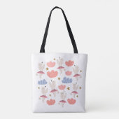 Tote Bag Illustration circulaire avec de mignons chiens de (Dos)