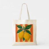 Tote Bag Illustration citrons et rayures (Dos)