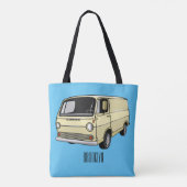 Tote Bag Illustration classique de van (Dos)
