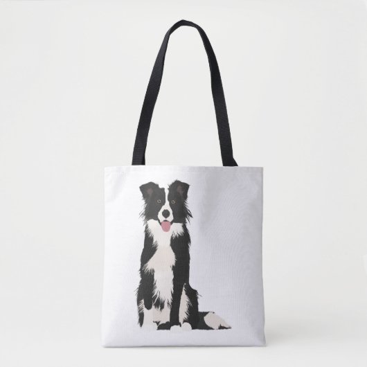 Tote Bag Illustration Collie Bordure ! (Devant)