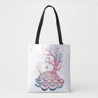 Tote Bag Illustration complexe d'arbre de coeur de belle