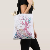 Tote Bag Illustration complexe d'arbre de coeur de belle (De près)