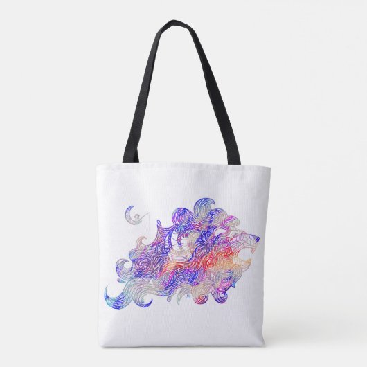 Tote Bag Illustration complexe d'otarie d'hurlement (Dos)