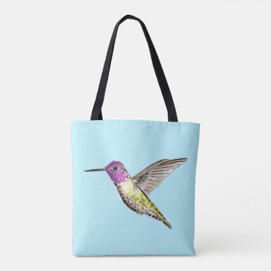 Tote Bag Illustration d’Anna’s Hummingbird (Dos)