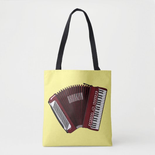 Tote Bag Illustration d'accordion (Devant)
