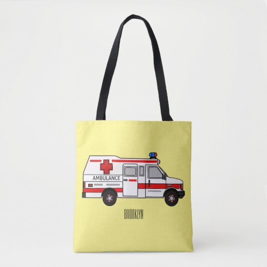 Tote Bag Illustration d'ambulance (Devant)