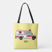Tote Bag Illustration d'ambulance (Dos)